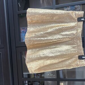 Queen of Sparkles Gold Sequin Mini Skirt - Women's Festive Party Skirt